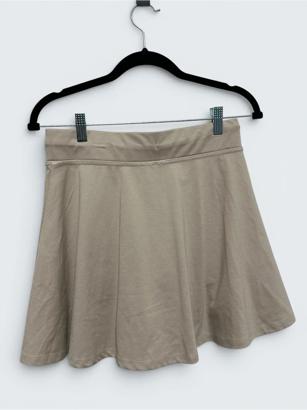 Justice Taupe Drawstring A-Line Skirt